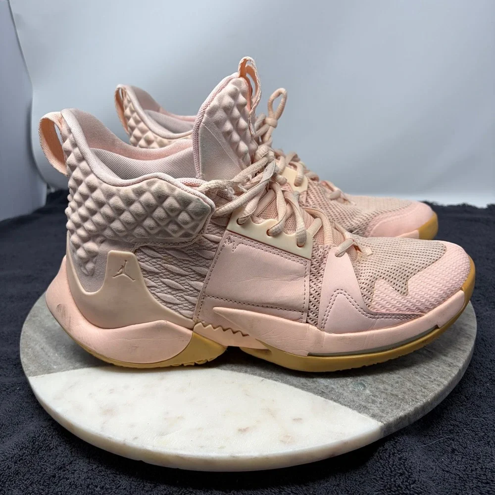 Jordan Why Not Zer0.2 Washed Coral Gum Yellow Basketball Shoes Size 8 Streetwear